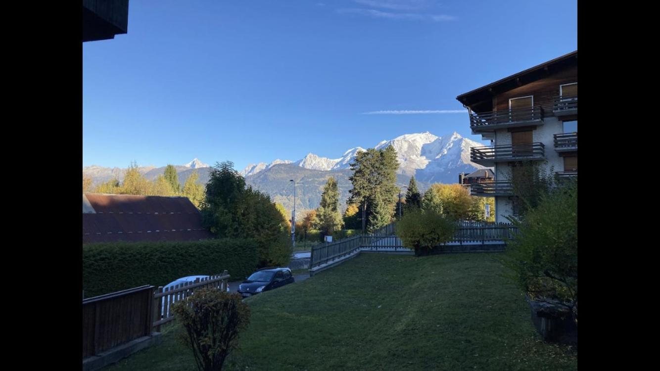 La Marmotte: Vue Mont Blanc, Terrasse, Parking Apartman Combloux Kültér fotó