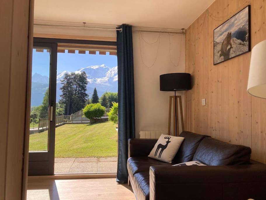 La Marmotte: Vue Mont Blanc, Terrasse, Parking Apartman Combloux Kültér fotó