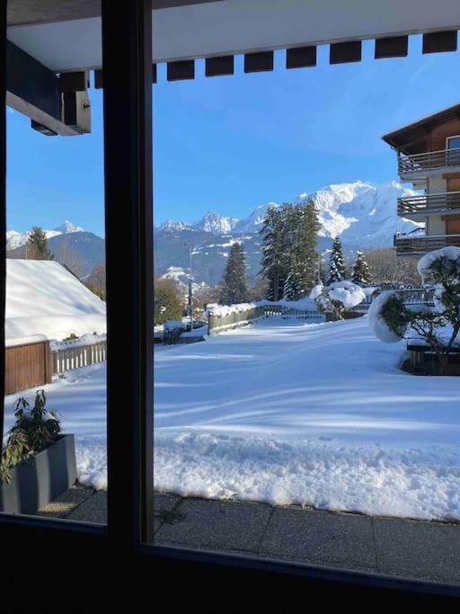 La Marmotte: Vue Mont Blanc, Terrasse, Parking Apartman Combloux Kültér fotó