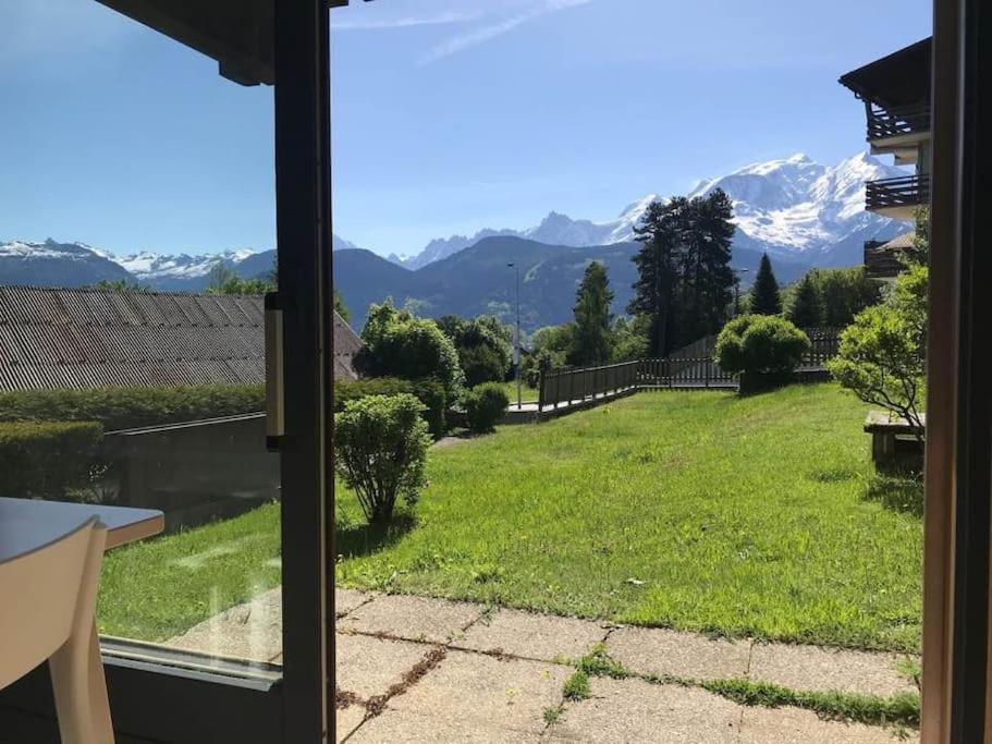 La Marmotte: Vue Mont Blanc, Terrasse, Parking Apartman Combloux Kültér fotó