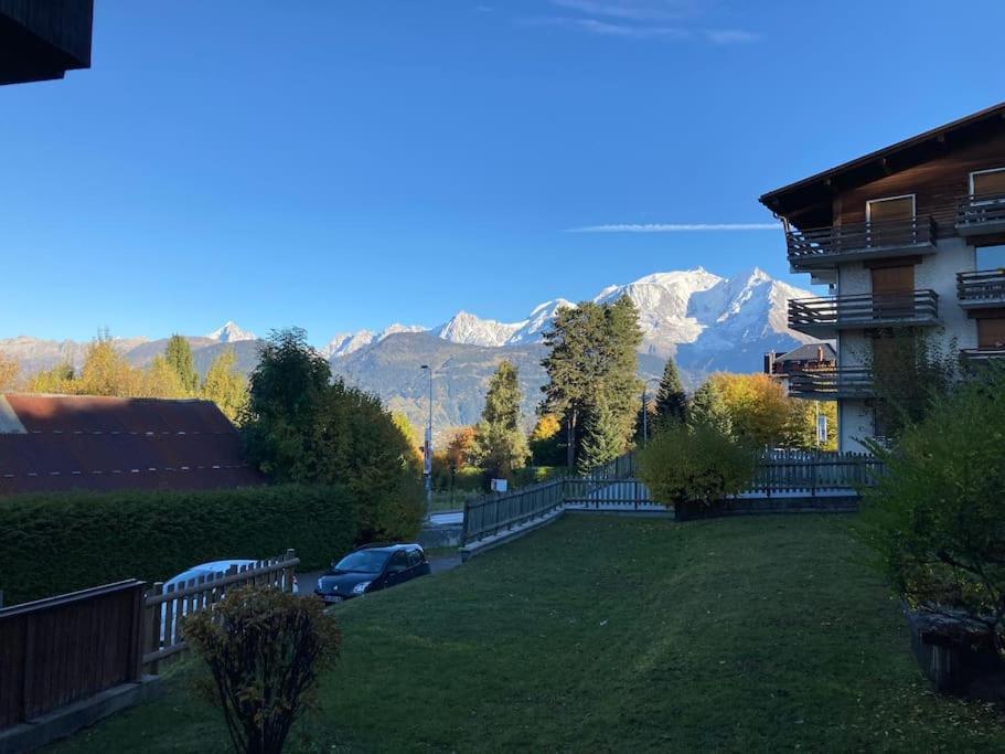La Marmotte: Vue Mont Blanc, Terrasse, Parking Apartman Combloux Kültér fotó