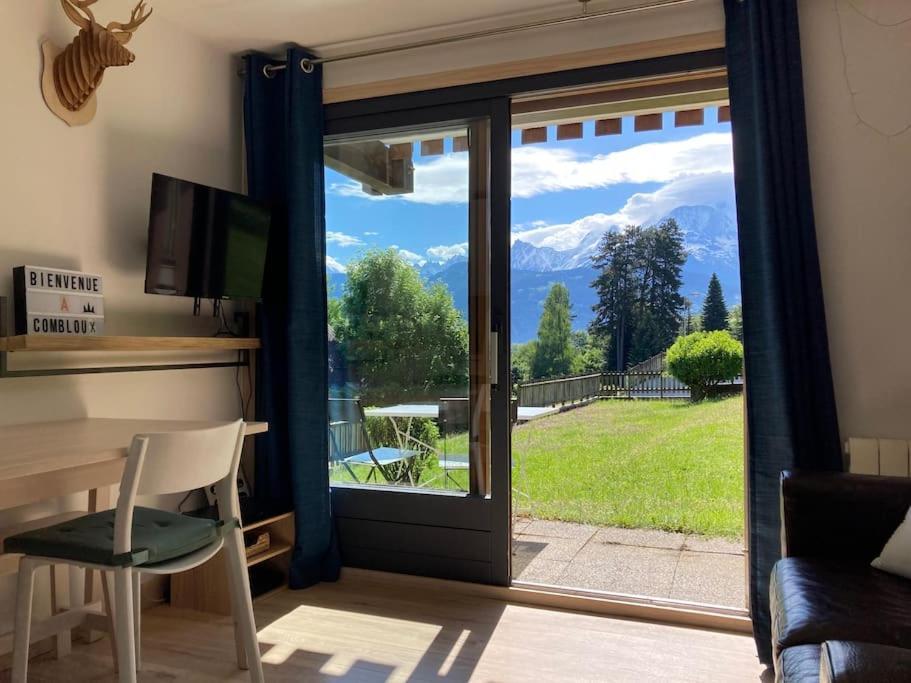 La Marmotte: Vue Mont Blanc, Terrasse, Parking Apartman Combloux Kültér fotó